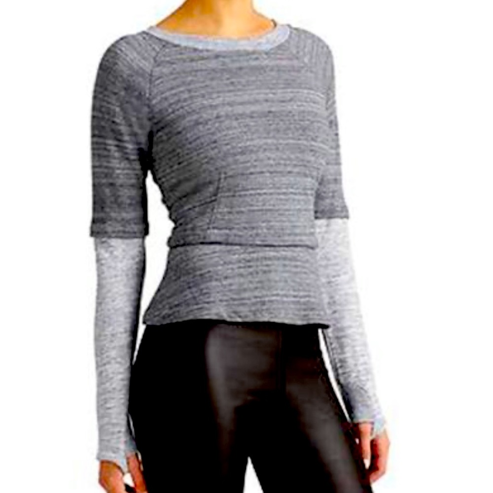 DEREK LAM x Athleta peplum sweatshirt top